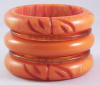 BB73 matte tequila sunrise bakelite bangles